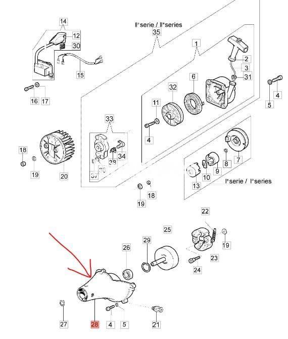 Tapa embrague desbrozadoras de mochila Efco (62040011R) - Imagen 2