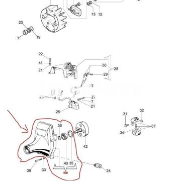 Tapa embrague desbrozadoras Efco (4197037R-4197030R) - Imagen 2