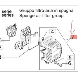 Tapa filtro aire desbrozador Efco (61112016) - Imagen 2