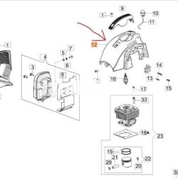 Tapa motor cilindro Oleo-Mac (61350351) - Imagen 2