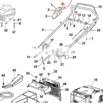 Tapa superior mando gas cortacésped Oleo-Mac (8200107) - Imagen 2
