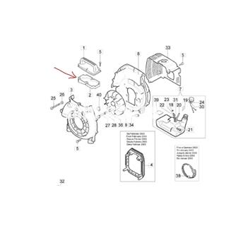 Tapa superior soplador Oleo-Mac BV 162 - Imagen 1