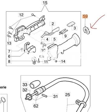 Terminal mando gas desbrozadoras mochila Oleo-Mac (4193076) - Imagen 2