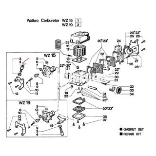 Tornillo carburador desbrozadoras antiguas Efco(2318135) - Imagen 2