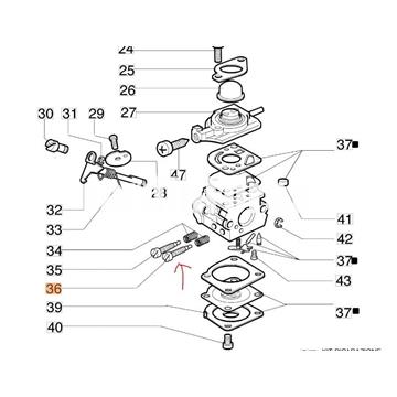 Tornillo H carburador WT-442E y C1Q-E7 desbrozadoras Oleo-Mac(2318881) - Imagen 1