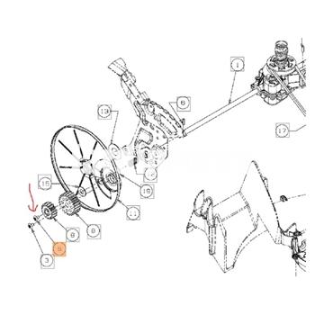Tornillo piñón eje posterior cortacésped Oleo-Mac (C71004770) - Imagen 2