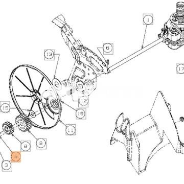 Tornillo piñón eje posterior cortacésped Oleo-Mac (C71004770) - Imagen 2