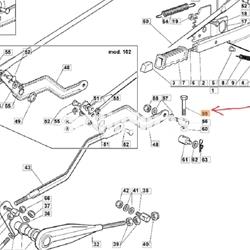 Tornillo regulación altura corte tractores cortacésped Oleo-Mac (G12794980) - Imagen 2