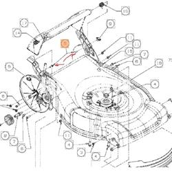 Tornillo soporte inferior manillar cortacésped Oleo-Mac (C7100703) - Imagen 2