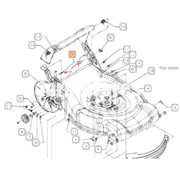 Tornillo soporte inferior manillar cortacésped Oleo-Mac (C7100703) - Imagen 2