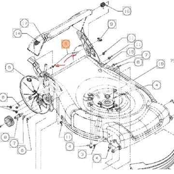 Tornillo soporte inferior manillar cortacésped Oleo-Mac (C7100703) - Imagen 2