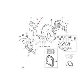 Tornillos sujeción asa tapa superior soplador Oleo-Mac BV 162 - Imagen 1