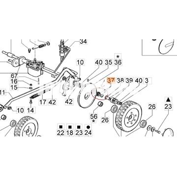 Trinquete rueda derecha cortacésped Oleo-Mac LUX (8202070AR) - Imagen 1