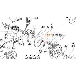 Trinquete rueda izquierda cortacésped Oleo-Mac LUX (8202071AR) - Imagen 1