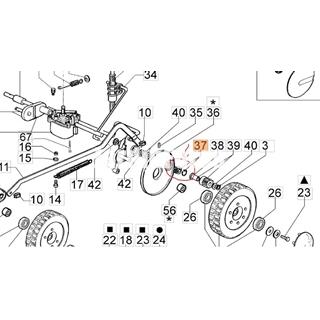 Trinquete rueda izquierda cortacésped Oleo-Mac LUX (8202071AR) - Imagen 1
