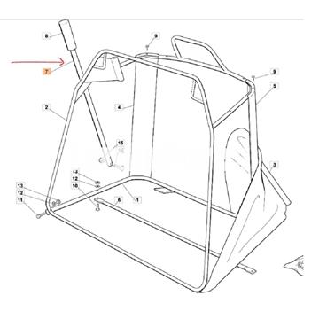 Tubo vaciado saco tractores cortacésped Oleo-Mac (G125869029) - Imagen 2