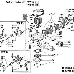 Tuerca tensor carburador desbrozadoras antiguas Efco(2318138) - Imagen 2