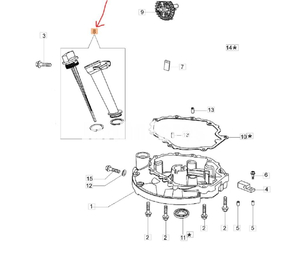 Varilla aceite motor Emak de Oleo-Mac (L66150068) - Imagen 2