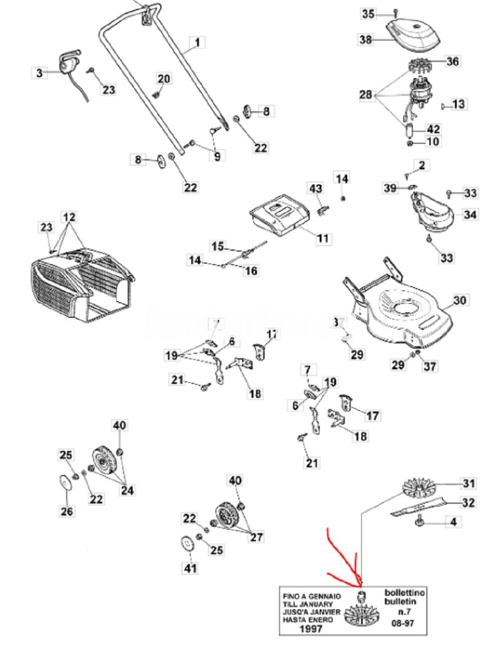 Ventilador motor cortacésped eléctrico Oleo-Mac  (66020021) - Imagen 2